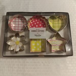Set of 6 Cookie Cutters | Stainless Steel | Martha Stewart Collection | NEW